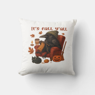 Fall Crow - It's Fall Y'all Art Kissen