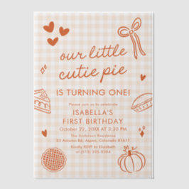 Fall Cute Hand Drawn Our Little Cutie Pie Birthday