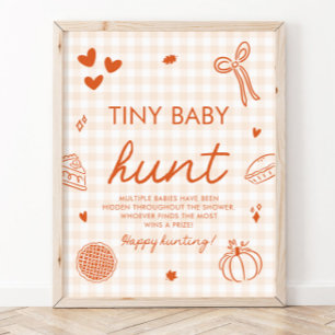 Fall Cutie Pie Winziges Baby-Jagd-Baby-Shower-Spie Poster