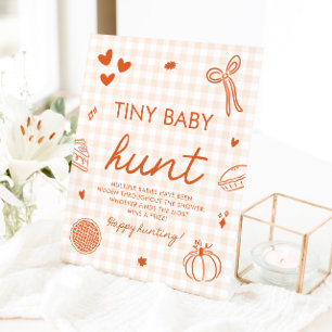 Fall Cutie Pie Winziges Baby-Jagd-Baby-Shower-Spie Sockelschild