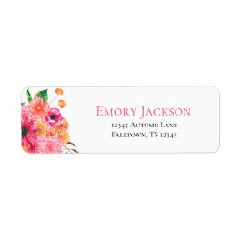 Fall Dahlias Return Address Labels