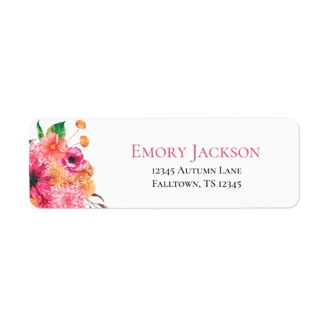 Fall Dahlias Return Address Labels (Vorne)