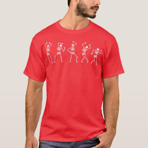 Fall , Dancing Skeleton , Happy Halloween  T-Shirt
