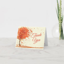 Fall dank Karte, Fall Tree Brautparty Dankeskarte