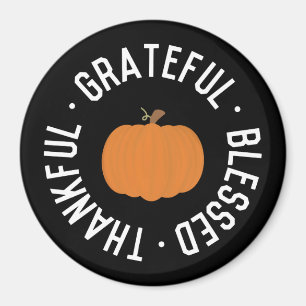 Fall Dankbar gesegnet Pumpkin Herbst Magnet