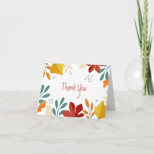 Fall Dankeschön Karte (Vorderseite)