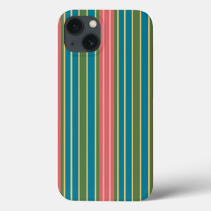 Fall "Deep Pink Blue Green Striping iPad Case Mate