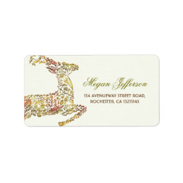 Fall Deer Woodland Hochzeitsplattform Labels Adressaufkleber