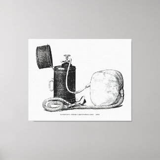 Fall der aufrecht stehenden Anästhesie des Chirurg Leinwanddruck