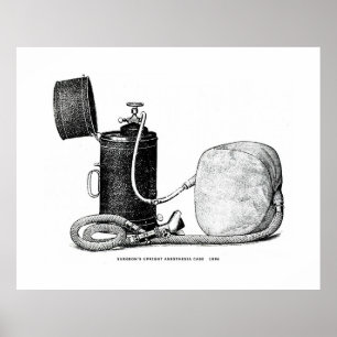 Fall der aufrecht stehenden Anästhesie des Chirurg Poster