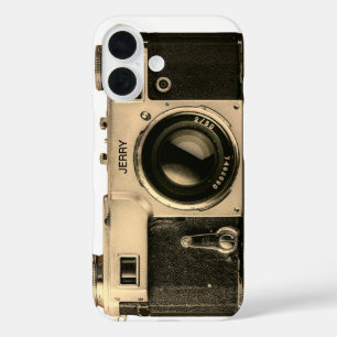 Fall der benutzerdefinierten Vintagen Kamera iPhon iPhone 16 Hülle