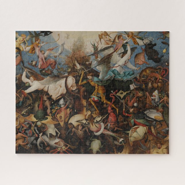 Fall der Engel der Rebellen durch Pieter Bruegel Puzzle (Horizontal)