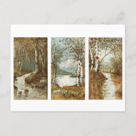 Fall der Forest Vintag Postkarte