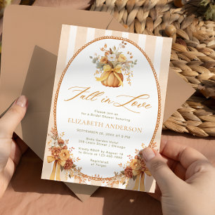 Fall der Liebe Fall Floral Pumpkin Brautparty Einladung