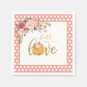 Fall der Liebe Napkin - rosa Punkte Serviette