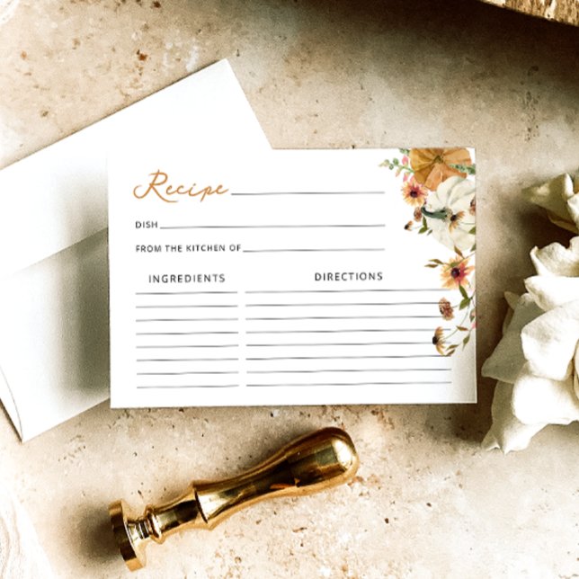 Fall der Liebe Pumpkin Brautparty Rezept-Karte (Von Creator hochgeladen)