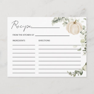 Fall der Liebe Pumpkin Brautparty Rezept-Karte Postkarte
