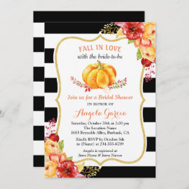 Fall der Liebe Pumpkin Floral Fall Brautparty Einladung