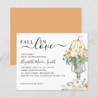 Fall der Liebe Pumpkin Vase Brautparty Einladung