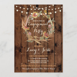 Fall der Liebe Wreath Engagement Partei Wood einla Einladung