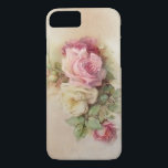 Fall der Vintagen Rose iPhone 7 iPhone 8/7 Hülle<br><div class="desc">Schöne Vintage Rose blühen auf einem sanften,  neutralen Hintergrund.</div>