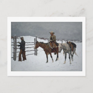 Fall des Cowboy durch Frederic Remington Postkarte