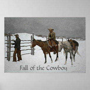 "Fall des Cowboy" von Frederic Remington Poster