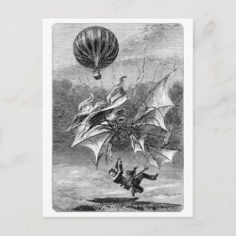 Fall des fliegenden Mannes Postkarte