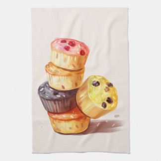 Fall des Muffin Tower Geschirrtuch
