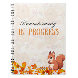 Fall Design Brainstorming im Progress-Notebook Notizblock