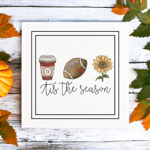 Fall Dies ist die Saison erste Kaffee-Fußball-Blum Serviette