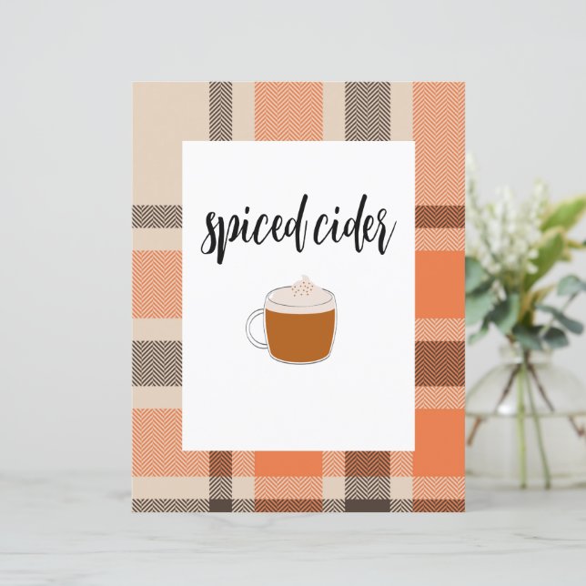 Fall Drink Table Poster (Stehend Vorderseite)