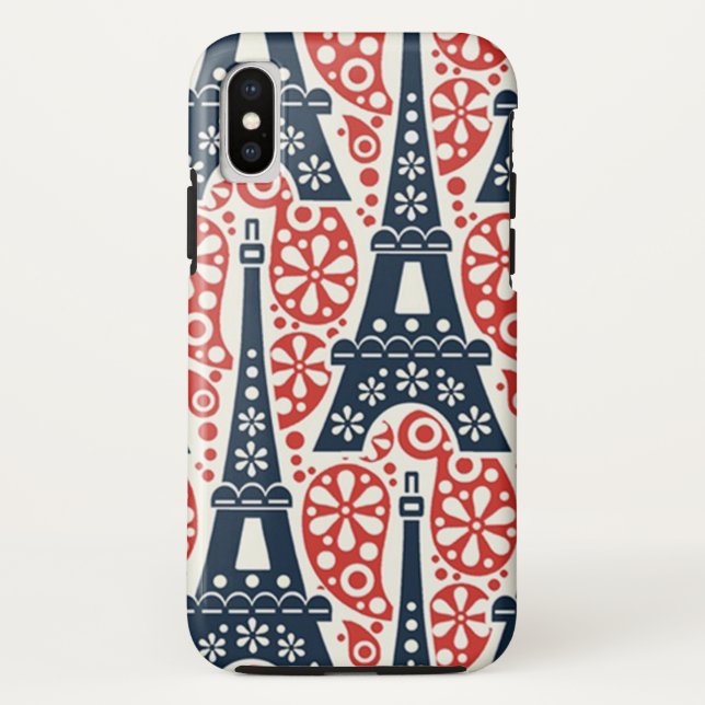 Fall Eiffel Tower Case-Mate Tough iPhone X Hülle (Rückseite)