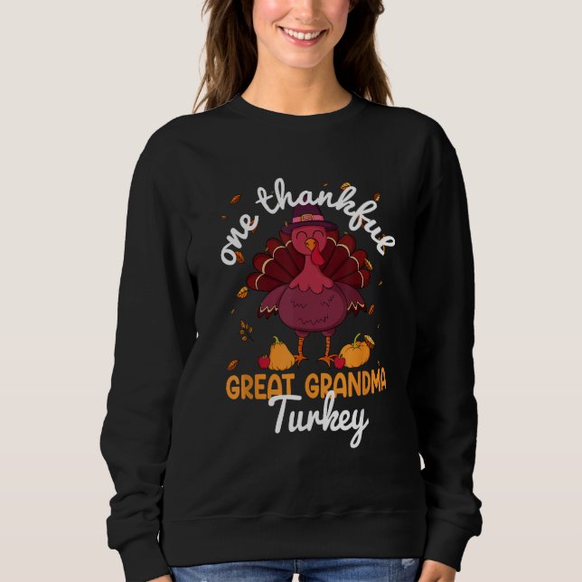 Fall eine dankbare Urgroßmutter Türkei Familie Tha Sweatshirt (Vorderseite)
