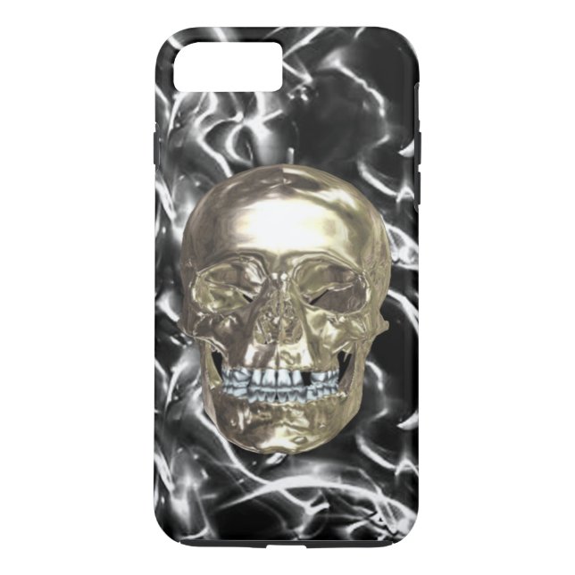 Fall: Electric Chrome Skull iPhone 7 Case-Mate iPhone Hülle (Rückseite)