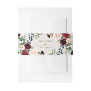 Fall Elegance Wedding Bellyband Einladungsbanderole