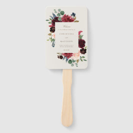 Fall Elegance Wedding Program Fan Fächer