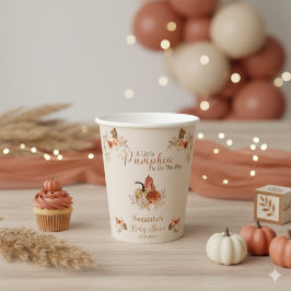 Fall Elegant Rustic Terracotta Babydusche Pappbecher