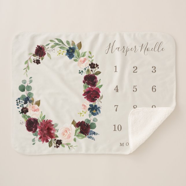 Fall Elegante Baby-Meilenstein Sherpadecke (Vorderseite (Horizontal))