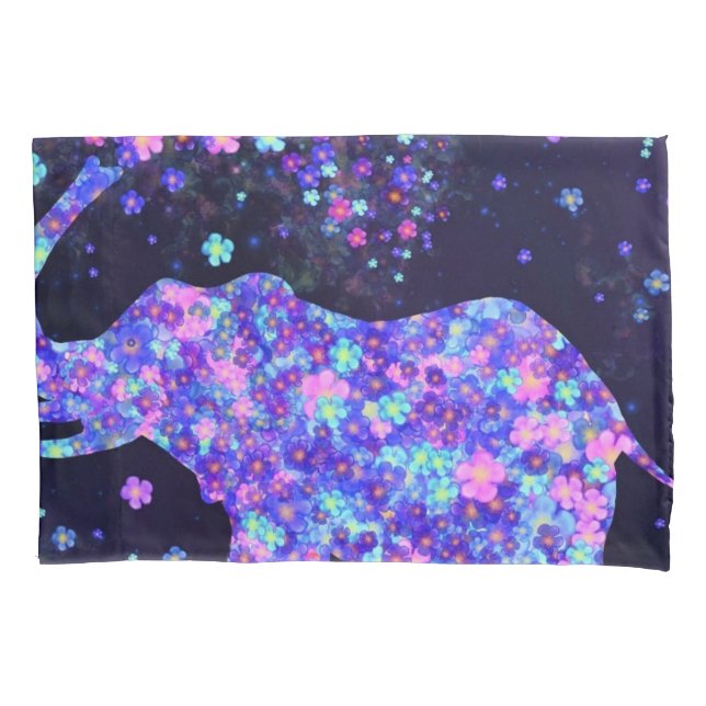 Fall Elephant Blume Pillow Kissenbezug (Vorderseite)