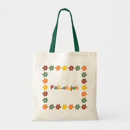 Fall-elujah Tote Bag mit farbigen Blume Rahmen Tragetasche