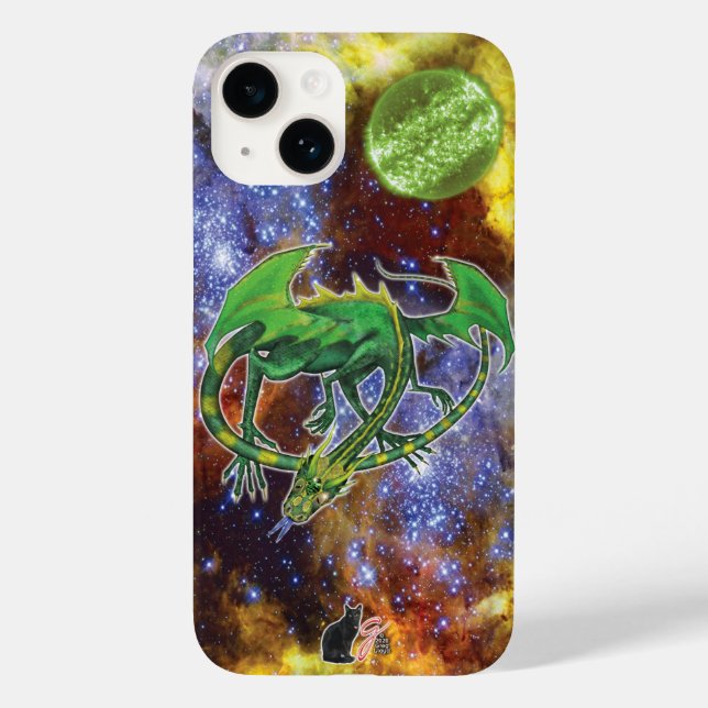 Fall Emerald Cosmic Dragon Case-Mate iPhone Hülle (Rückseite)