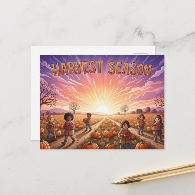 Fall Equinox Postkarte (Vorderseite/Rückseite Beispiel)