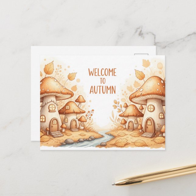 Fall Equinox Postkarte (Vorderseite/Rückseite Beispiel)