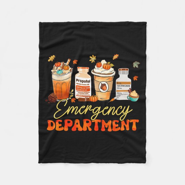 Fall Er Nurse Emergency Room Nurse School Pumpkin  Fleecedecke (Vorderseite)