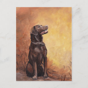 "Fall Erinnerungen" Labrador Retriever Art Postkar Postkarte