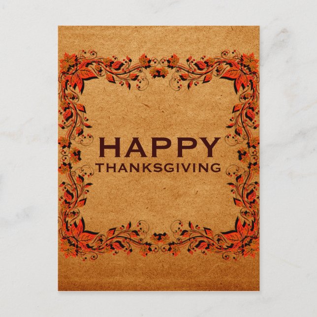 Fall Ernte Erntedank Postkarte (Vorderseite)