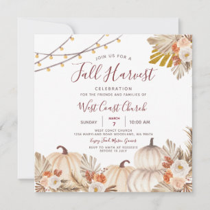 Fall Ernte Party, Fall Fest, Fall Community Einladung