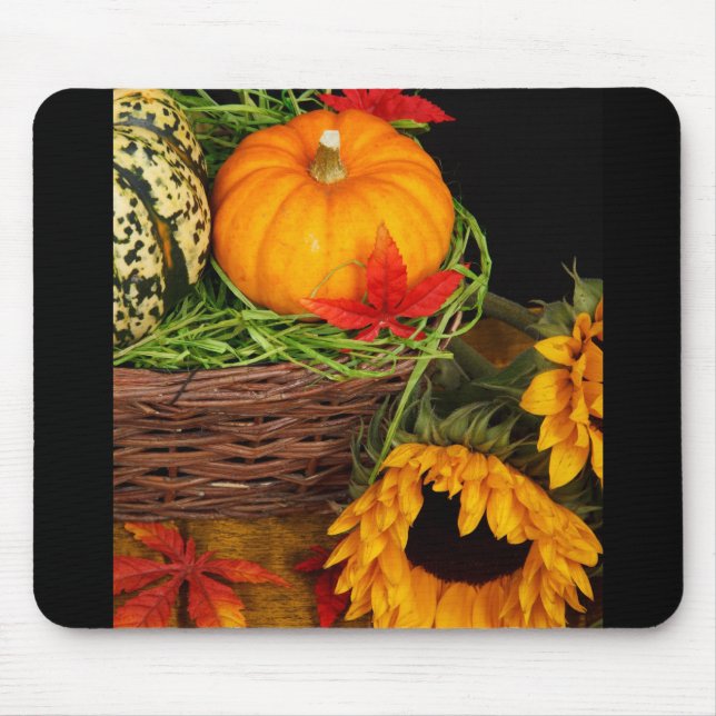 Fall-Ernte-Sonnenblumen Mousepad (Vorne)