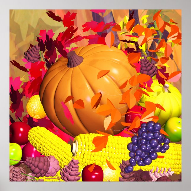 Fall Erntedank Harvest Poster (Vorne)